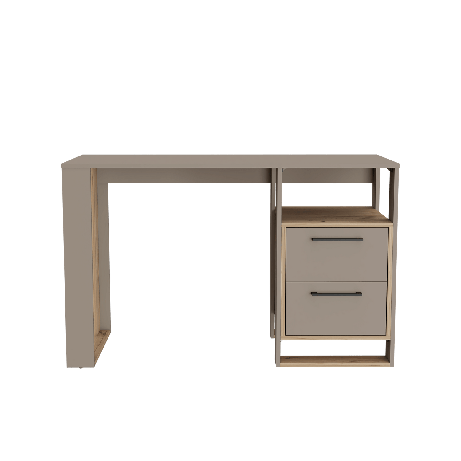 Escritorio Verlot 120x52cm 2 cajones color Taupe cent. de computo - Escritorios | Bylmo