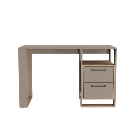 Escritorio Verlot 120x52cm 2 cajones color Taupe cent. de computo - Escritorios | Bylmo