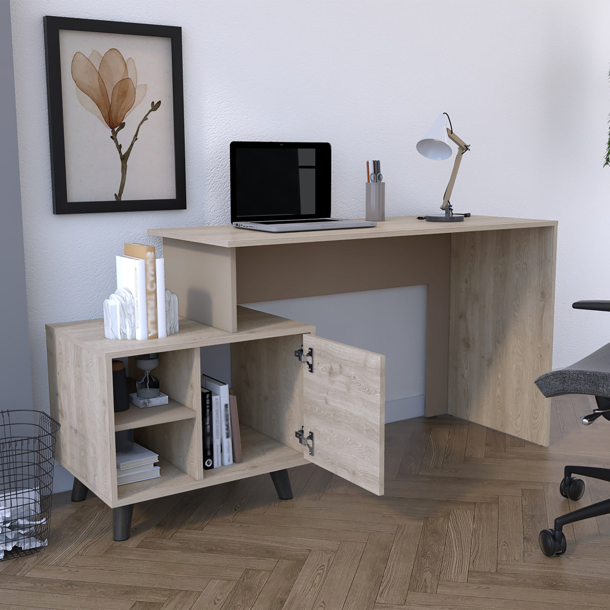 Escritorio Leira 151.5x75.6 Ceniza 5 años Garantía MDP Moderno - Escritorios | Bylmo