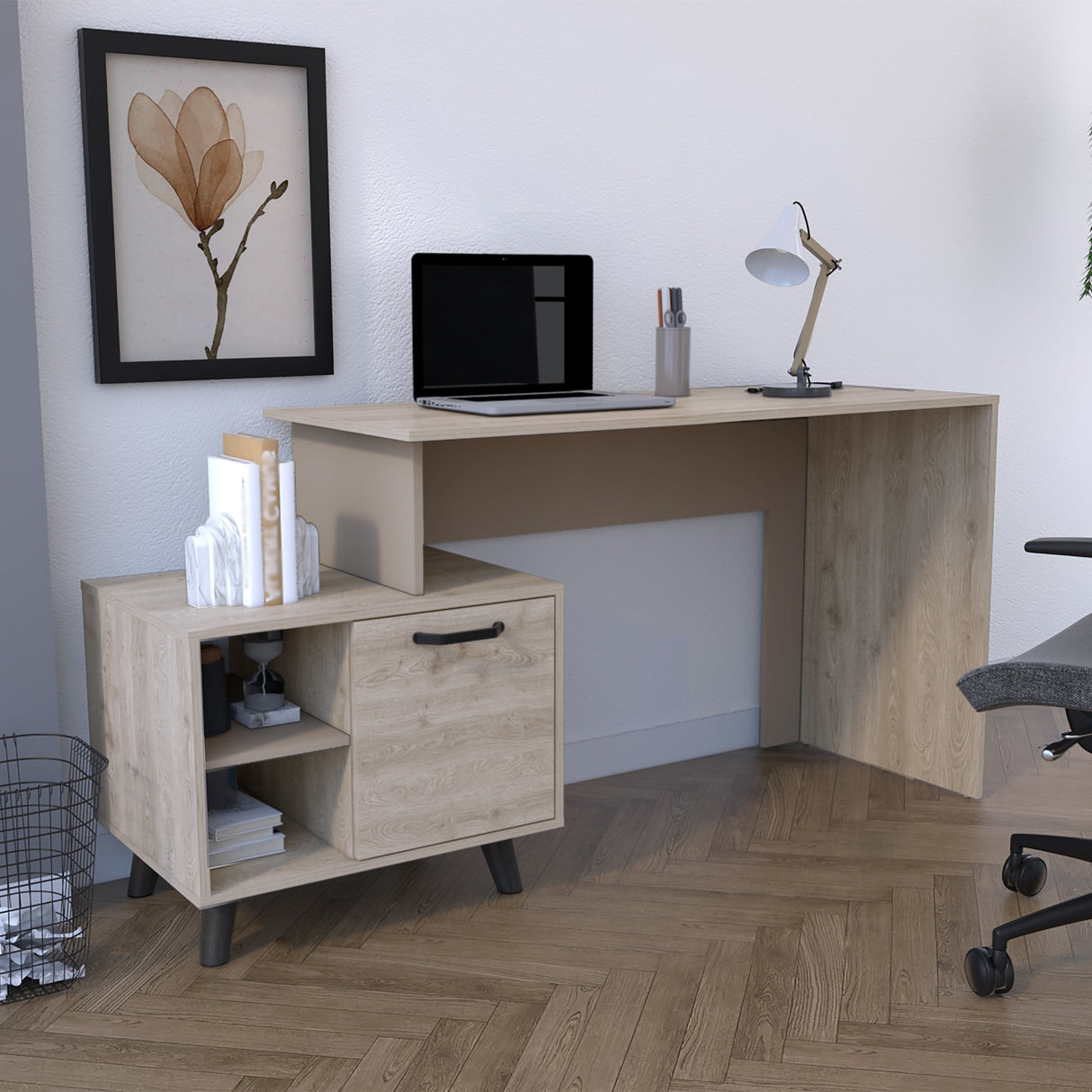 Escritorio Leira 151.5x75.6 Ceniza 5 años Garantía MDP Moderno - Escritorios | Bylmo
