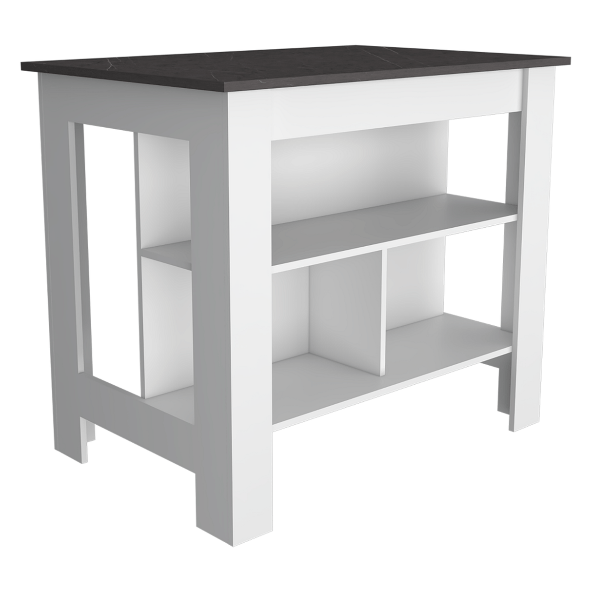Isla de Cocina Cala 70x103 Blanco Onix Moderno - Barras y Muebles Auxiliares | Bylmo