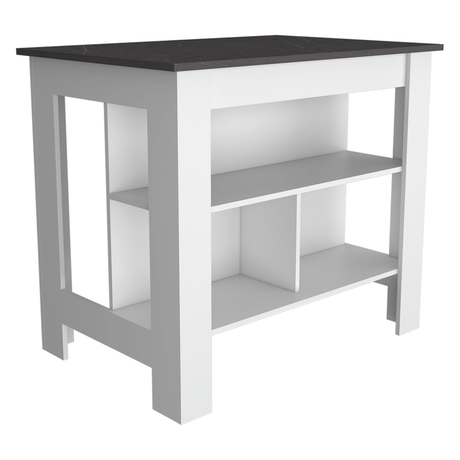 Isla de Cocina Cala 70x103 Blanco Onix Moderno - Barras y Muebles Auxiliares | Bylmo