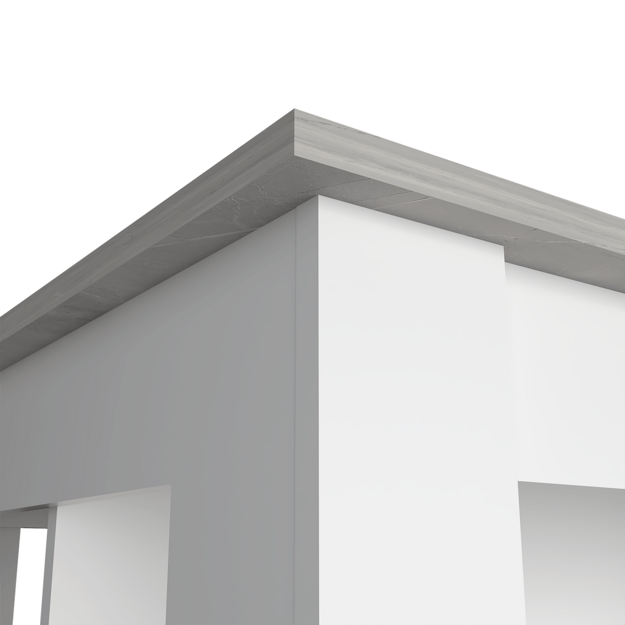 Isla de Cocina Cala 70x103 Blanco Ibiza con 2 Estantes - Barras y Muebles Auxiliares | Bylmo