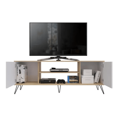 Mesa Para Tv Urban Duna 160x40x59 Cm. Moderna Con 2 Compartimientos Y Con Patas - Muebles de TV | Bylmo