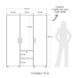 Closet Saga Duna 140x50x180cm MDP - Closets | Bylmo