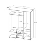 Closet Saga Duna 140x50x180cm MDP - Closets | Bylmo