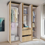 Closet Eli 170x180 Rovere 2 cajones 6 puertas - Closets | Bylmo