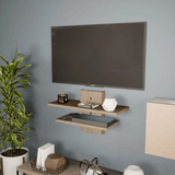 Repisa Indi Flotante 80x30 Rovere 2 Estantes - Repisas y Percheros | Bylmo