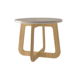 Mesa de Centro Jasmin 59x59 cm Blanco y Roble Moderna - Mesas de Centro | Bylmo