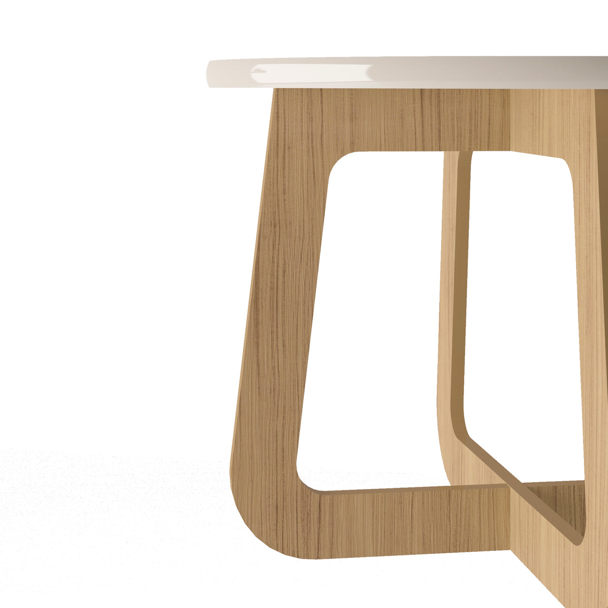 Mesa de Centro Jasmin 59x59 cm Blanco y Roble Moderna - Mesas de Centro | Bylmo