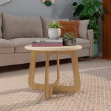 Mesa de Centro Jasmin 59x59 cm Blanco y Roble Moderna - Mesas de Centro | Bylmo