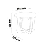 Mesa de Centro Jasmin 59x59 cm Blanco y Roble Moderna - Mesas de Centro | Bylmo