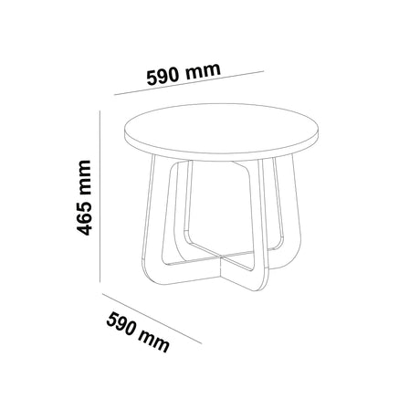 Mesa de Centro Jasmin Grafito 100 cm Moderno - Mesas de Centro | Bylmo