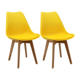 Kit x 2 Sillas Comedor Joly Modernas Amarillo Elegancia 49 cm - Sillas y Butacos | Bylmo