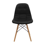 Silla de Comedor DKR Botones Negro Elegante 44 cm - Sillas y Butacos | Bylmo