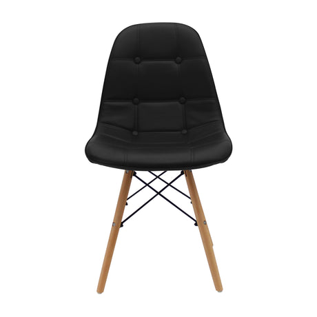 Silla de Comedor DKR Botones Negro Elegante 44 cm - Sillas y Butacos | Bylmo