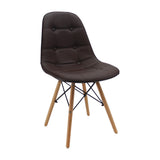 Silla de Comedor DKR Botones Elegancia 44 cm Café - Sillas y Butacos | Bylmo