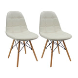 Kit x 2 Sillas Comedor DKR Botones 44 cm Blanco - Sillas y Butacos | Bylmo