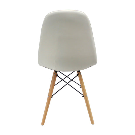Kit x 4 Sillas Comedor DKR Botones Blanco 44 cm Cuero Ecológico - Sillas y Butacos | Bylmo