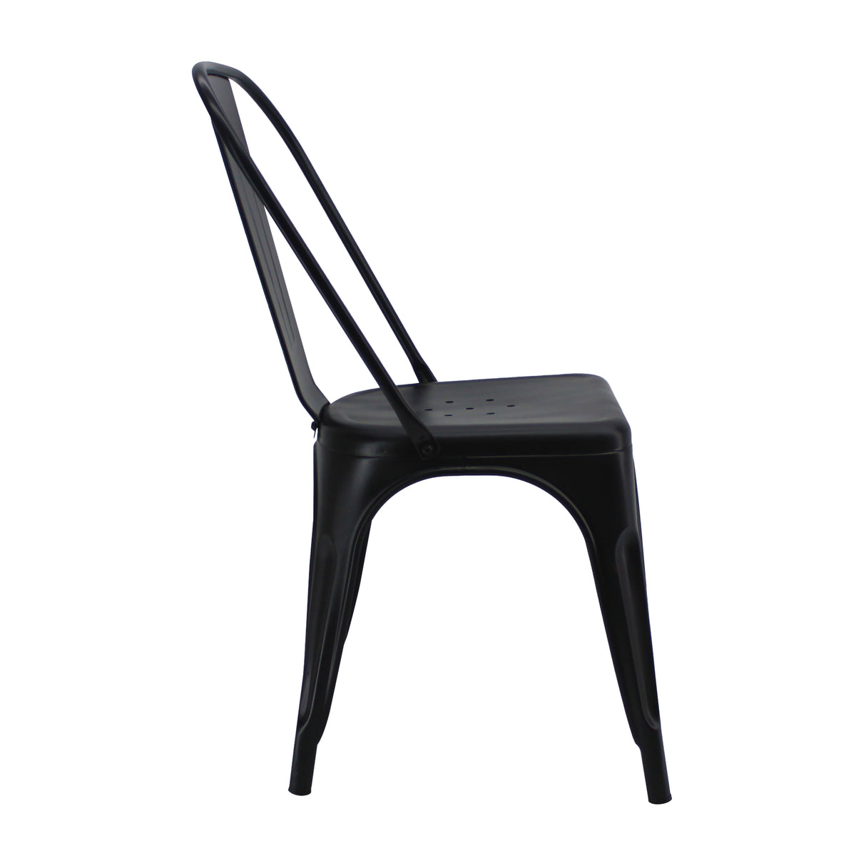 Silla de Comedor Titan Tolix Metal Negro Elegante 44 cm - Sillas y Butacos | Bylmo