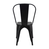 Silla de Comedor Titan Tolix Metal Negro Elegante 44 cm - Sillas y Butacos | Bylmo