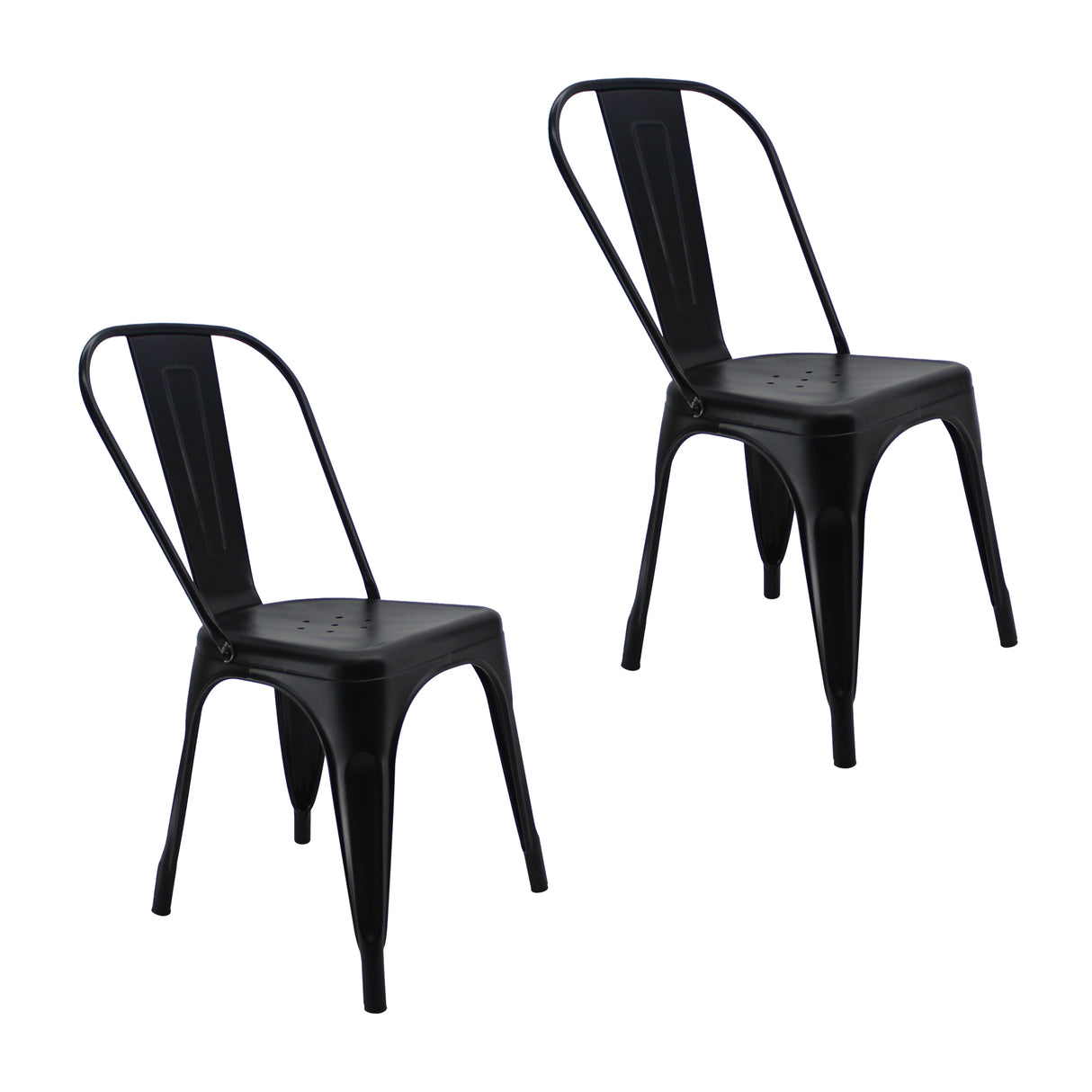 Kit x 2 Sillas de Comedor Titan Tolix Clásica Moderna 36 Cm Negra - Sillas y Butacos | Bylmo