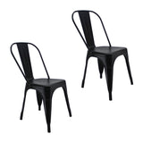 Kit x 2 Sillas de Comedor Titan Tolix Clásica Moderna 36 Cm Negra - Sillas y Butacos | Bylmo
