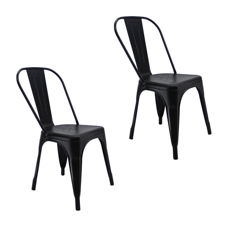 Kit x 2 Sillas de Comedor Titan Tolix Clásica Moderna 36 Cm Negra - Sillas y Butacos | Bylmo