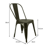 Kit X 2 Sillas De Comedor Titan Tolix Bronce Moderna 36 Cm - Sillas y Butacos | Bylmo