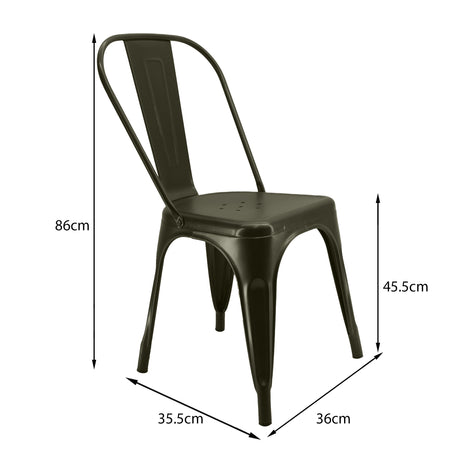 Kit X 2 Sillas De Comedor Titan Tolix Bronce Moderna 36 Cm - Sillas y Butacos | Bylmo