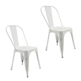Kit X 2 Sillas De Comedor Titan Tolix Blanco 36x86 Cm Diseño Moderno - Sillas y Butacos | Bylmo