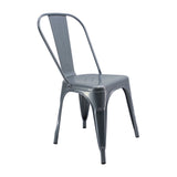 Kit X 2 Sillas De Comedor Titan Tolix Gris Metálica Elegante 36 Cm - Sillas y Butacos | Bylmo
