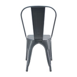 Kit X 2 Sillas De Comedor Titan Tolix Gris Metálica Elegante 36 Cm - Sillas y Butacos | Bylmo