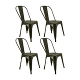 Kit x 4 Sillas de Comedor Tolix Bronce 36x35.5cm Moderna - Sillas y Butacos | Bylmo