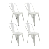 Kit x 4 Sillas de Comedor Tolix Titan 36x35.5 Blanco Moderna - Sillas y Butacos | Bylmo