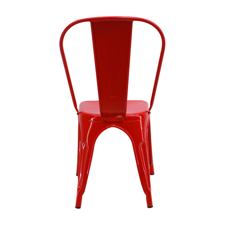 Kit X 4 Sillas De Comedor Tolix Titan Elegante 36 Cm Moderna En Rojo - Sillas y Butacos | Bylmo