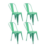 Kit X 4 Sillas De Comedor Tolix Verde Menta Moderna 36 Cm - Sillas y Butacos | Bylmo