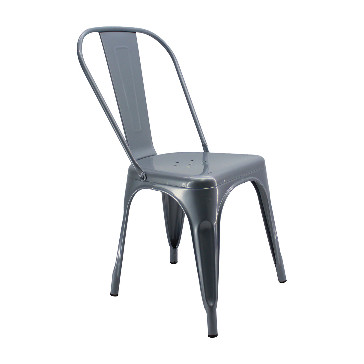 Kit x 4 Sillas de Comedor Tolix Titan Elegancia Durabilidad y Estilo Clásico en Gris Metal - Sillas y Butacos | Bylmo