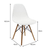 Silla de Comedor Colmeia Moderna Blanco 46.5x82.5cm - Sillas y Butacos | Bylmo