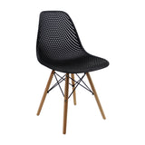 Silla de Comedor Colmeia Moderna Negra Resistente Blanco 46 cm - Sillas y Butacos | Bylmo