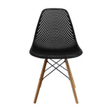 Silla de Comedor Colmeia Moderna Negra Resistente Blanco 46 cm - Sillas y Butacos | Bylmo