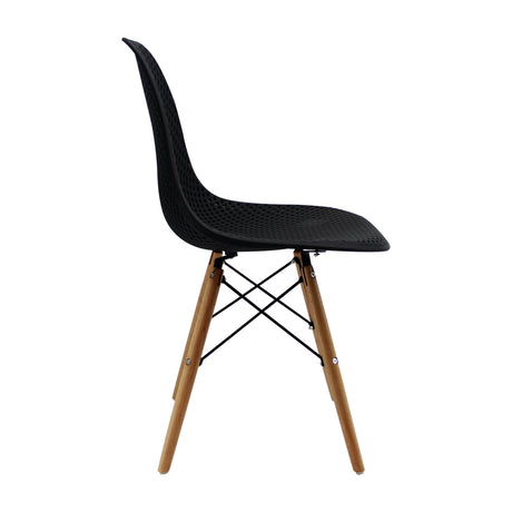 Silla de Comedor Colmeia Moderna Negra Resistente Blanco 46 cm - Sillas y Butacos | Bylmo