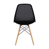 Silla de Comedor Colmeia Moderna Negra Resistente Blanco 46 cm - Sillas y Butacos | Bylmo