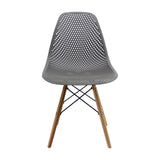 Kit x 2 Sillas Comedor Colmeia Gris Moderna Polipropileno 46.5 cm - Sillas y Butacos | Bylmo