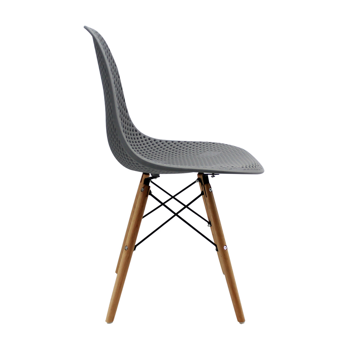 Kit x 2 Sillas Comedor Colmeia Gris Moderna Polipropileno 46.5 cm - Sillas y Butacos | Bylmo