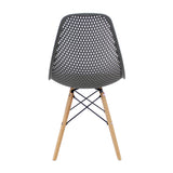 Kit x 2 Sillas Comedor Colmeia Gris Moderna Polipropileno 46.5 cm - Sillas y Butacos | Bylmo