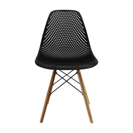 Kit x 4 Sillas Comedor Colmeia Negro Moderno Polipropileno 46.5 cm - Sillas y Butacos | Bylmo