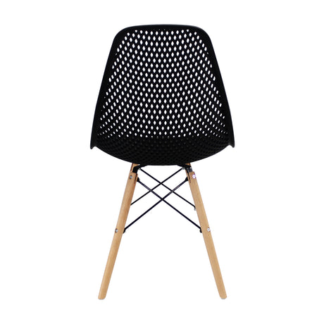 Kit x 4 Sillas Comedor Colmeia Negro Moderno Polipropileno 46.5 cm - Sillas y Butacos | Bylmo