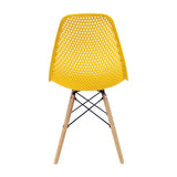Kit x 4 Sillas Comedor Colmeia Amarillo Moderno Polipropileno 46.5 cm - Sillas y Butacos | Bylmo
