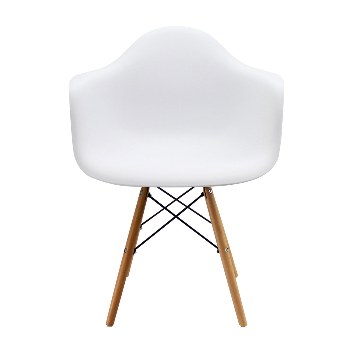 Silla de Comedor DKR Eames Blanca con Brazos 62 cm - Sillas y Butacos | Bylmo